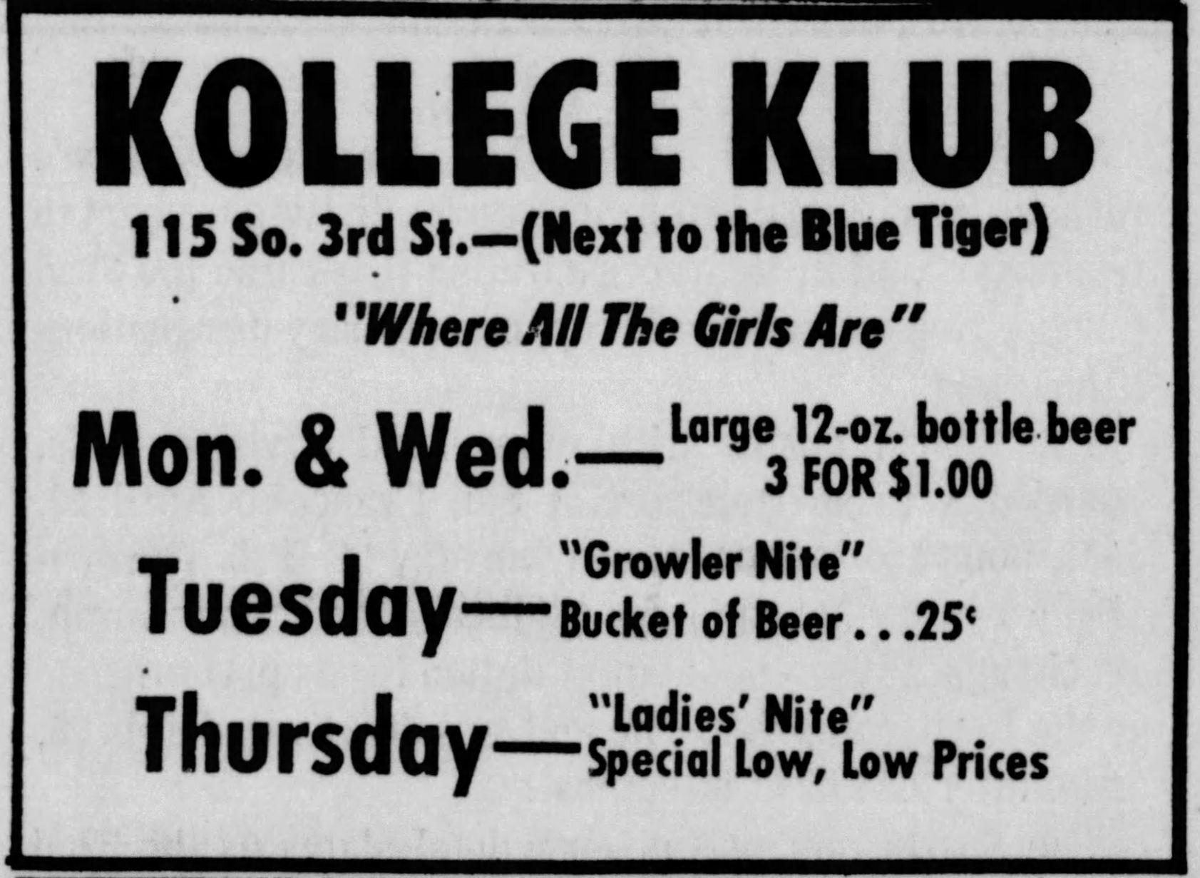 1973: Kollege Klub